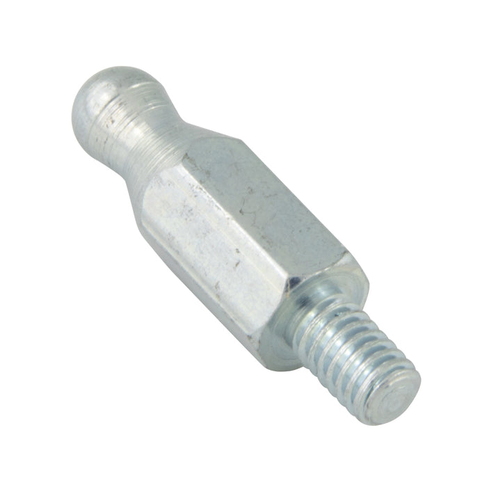 Ball Stud 1/4" Hex x 11/16" HT, M4 x 6mm THRD Steel Zinc Plated by Spaenaur Inc.