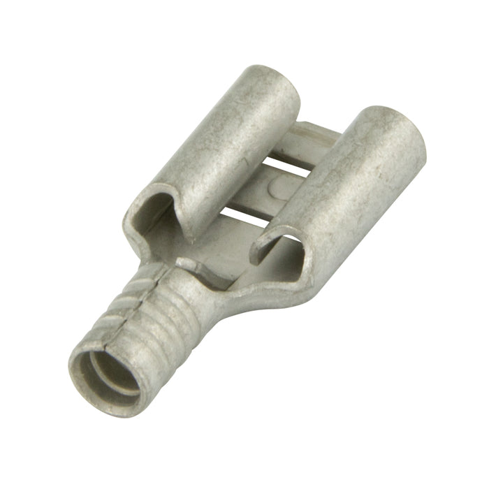 Quick Connect Terminal, Non-Insulated Angle Female Tab Sock Wire Size 16-14 GA. Copper Alloy Chromate Plated by Spaenaur Inc.