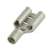 Quick Connect Terminal, Non-Insulated Angle Female Tab Sock Wire Size 16-14 GA. Copper Alloy Chromate Plated by Spaenaur Inc.