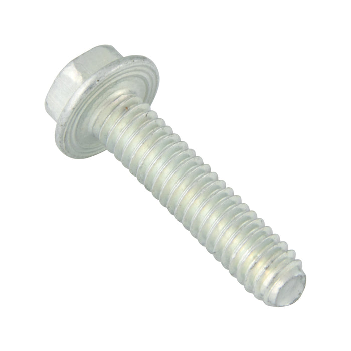 Thread Rolling Screws, Indented Hex Washer Head, Fully-Threaded, #10-32 x 5/8" Length, Case Hardened Low Carbon Steel Zinc Plated