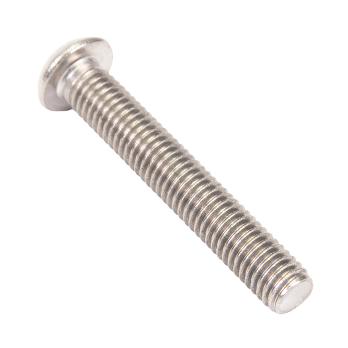 Security Screw, Button Head Security Hex Socket Drive, #10-32 UNF x 3/8" Length, Steel Plain