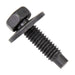 Machine Screw, Pan Head with External Tooth Shakeproof Lockwasher Head, Unslotted Drive, #4-40 UNC x 1/2" Length, Steel Electro Zinc Plated or Cadmium Plated by Spaenaur Inc.