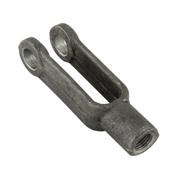 Clevis Yoke, S.A.E. Standard, 3/8"-24 UNF-2 Right Hand Thread Drop forged Steel Plain Finish