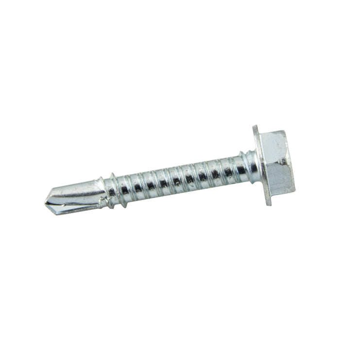Teks Point 3 Self-Drilling Screw, Hex Washer Head, #12-14 x 2" Length, Carbon Steel CLIMASEAL® Corrosion Resistant Coating
