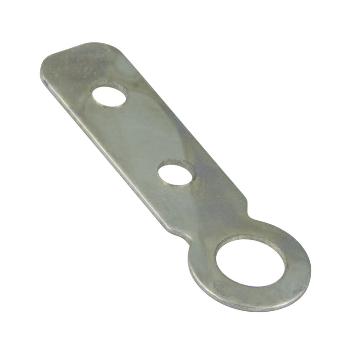 Crochet pour tableau avec 2 trous de fixation pour vis à tête ronde n° 8, largeur 3/8 po x longueur 1 5/8 po, acier zingué par Spaenaur Inc.