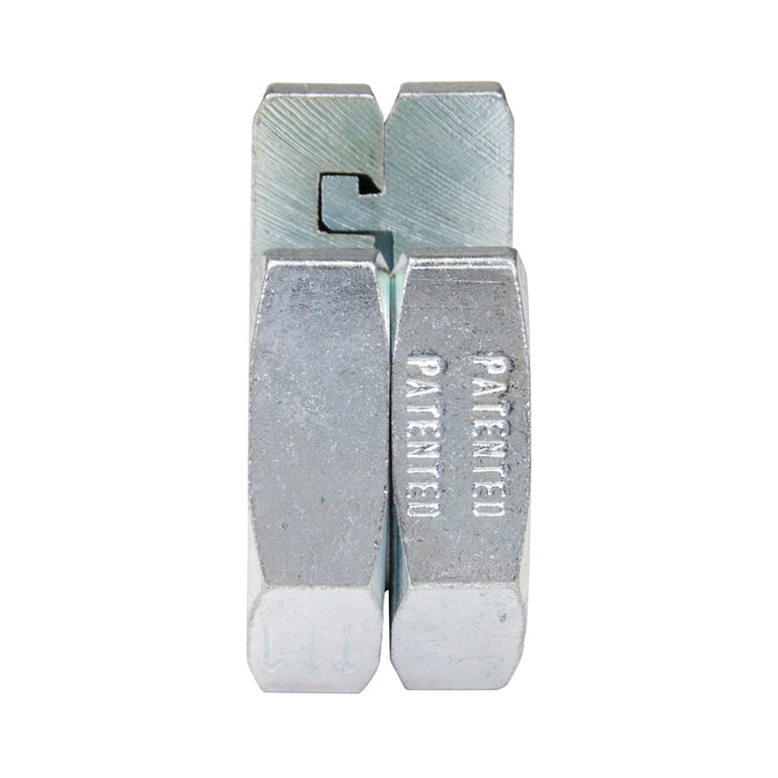 Écrou de blocage à enfiler 3/8 po-16 UNC (7/8 po AF) 1018 Acier laminé à froid zingué par Slip-on®