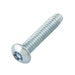 Security Thread-Cutting Screw, 6-Lobe Button HD, Type F #10-24 UNC x 1" LG, Recess Tr25 Low Carbon Case Hardened Steel Trivalent Zinc Plated by Spaenaur Inc.