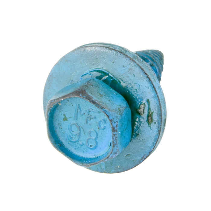 Sems Machine Screw Metric Hex Head, With 20mm OD Flat Washer, M6.3 X 1.00 Pitch X 20mm Length, Low Carbon Steel Phosphate, Coated-Blue Dye by Spaenaur Inc.