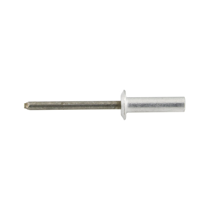 Pop Rivet Domed Head Closed End 1/8" DIA x .295" LGTH x .063"/.125" Grip Aluminum Body, Coated Steel Mandrel