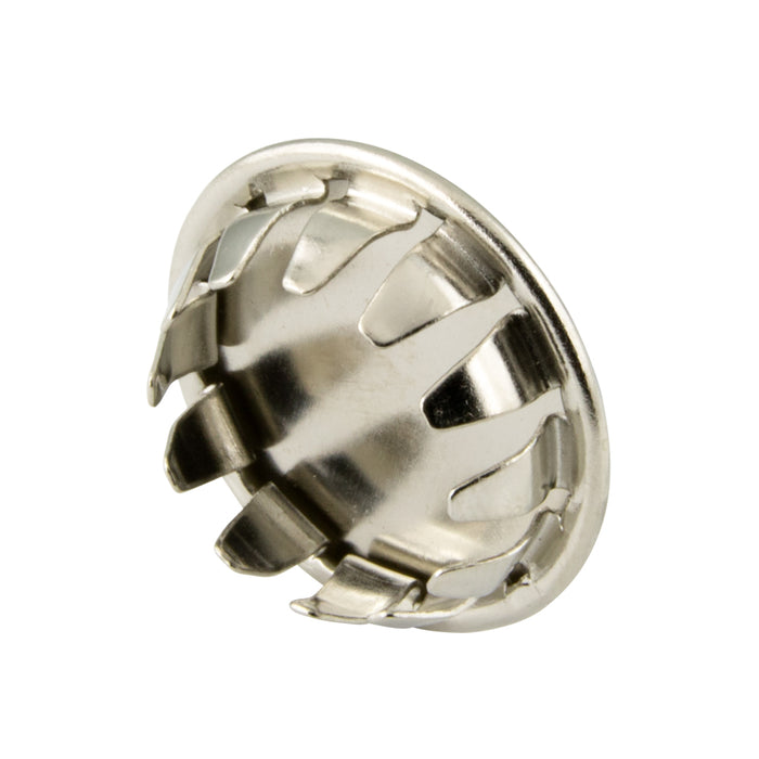 Pronged Plug Button for 1/2" Hole x .037/.062" Panel Brass, Nickel Plated by Spaenaur Inc.