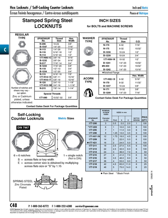 Contre-écrou autobloquant DIN 7967 M12 x 1,75, 19 mm A/F Acier à ressort zingué, jaune irisé,   DIN 7967/ST-YZ M12