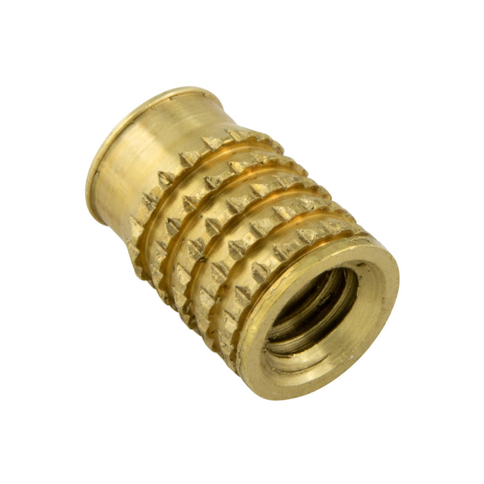Brass Barb-Sert Metric M2.5 x 0.45mm Pitch x .205" Reg LGTH Brass Plain