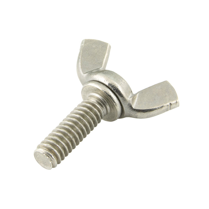 Wing Screw W/Shoulder & Riveted-On Head 3/8"-16 UNC x 1 3/8' LONG 305 SS