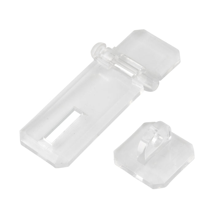 Hasp Reversible Locking 1"W x 2 1/4" LONG x 3/4" High High Strength Acrylic Dr101 Clear