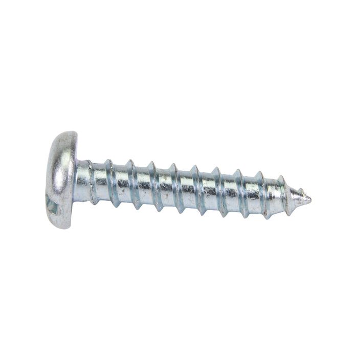 Tapping Screw, Pan Head Slotted Drive, Type A, #12 x 1" Length, Low Carbon Steel Zinc Plated by Spaenaur Inc.