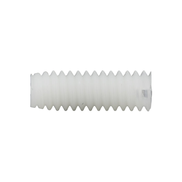 Slotted "GRub" Set Screw Flat Point - Metric Headless M6 x 1.00 Pitch x 30mm Nylon 6/6 Natural Finish