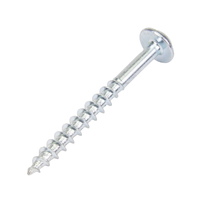 Wood Screw, Round Washer Head, Robertson®; Square Socket, #8 x 1" Length, Steel Zinc Plated, ASME/ANSI B18.6.1 by Spaenaur Inc.