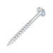 Wood Screw, Round Washer Head, Robertson®; Square Socket, #8 x 1" Length, Steel Zinc Plated, ASME/ANSI B18.6.1 by Spaenaur Inc.
