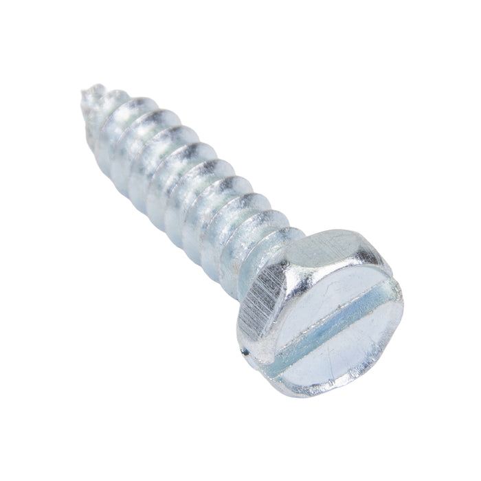 Tapping Screw, Hex Head Slotted Drive, Type AB, #12 x 1-1/2" Length, Steel Zinc Plated by Spaenaur Inc.