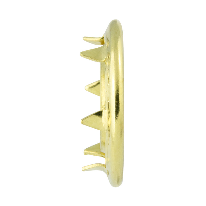 Brass Rolled Rim Grommets with Spur Washers (144/Pk) 11/16" Hole Dia., Size #5 Brass Plain (116-130 & 116-230) by Spaenaur Inc.