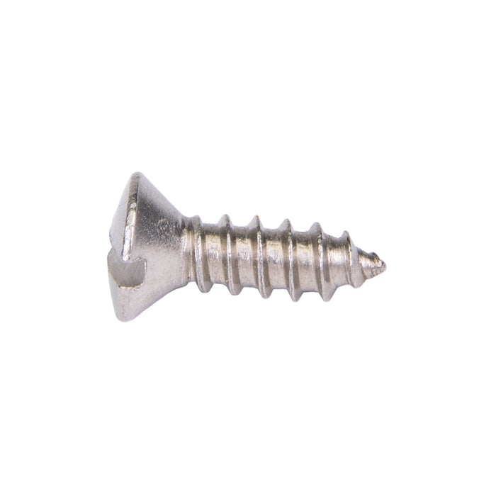 Tapping Screw, Oval Head Slotted Drive, Type AB, #6 x 3/4" Length, Stainless Steel by Spaenaur Inc.