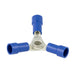Copper Three-Way Connector, Solderless, Insulated 16-14 GA. Wire Eletrolytic Copper Blue Plastic Insulation Bright Tin Plate by Spaenaur Inc.
