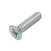 Machine Screw, Flat Head, Pozidrive Drive, M4 x 0.70 mm UNC x 25 mm Length, Steel Zinc Plated by Spaenaur Inc.