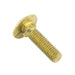 Carriage Bolt DIN 603 (No Nut) M10 x 1.50 x 100mm LG Brass Plain DIN 603/BR M10X100 by Spaenaur Inc.
