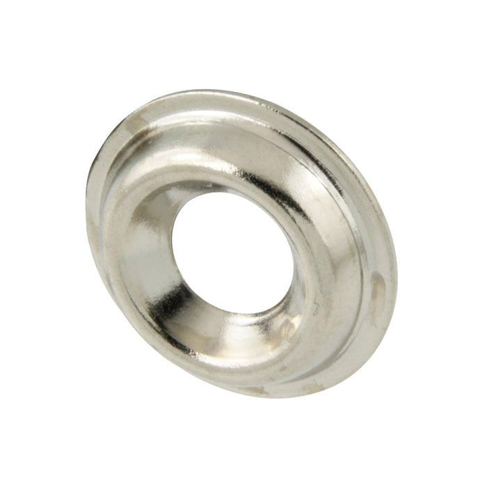 Countersunk Washer Flange Type for #6 Screw Brass, Nickel Plated