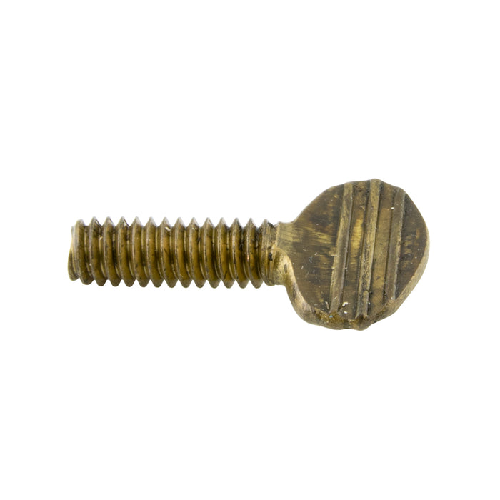 Thumb Screw, without Shoulder, 1/4"-20 UNC x 1" Brass Plain Finish