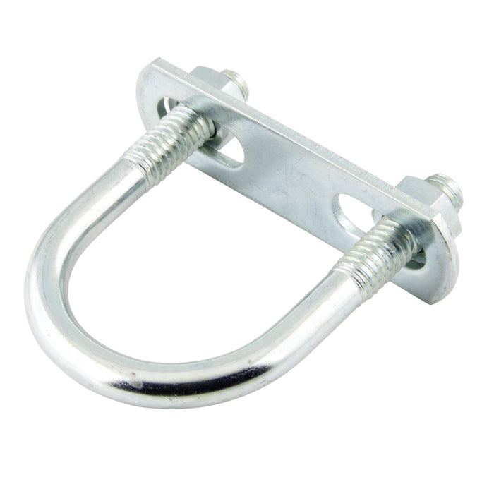 U-Bolt Only, (No Nuts, No Plate) 5/16"-18 Thread, for Pipe Size 2" Steel Zinc Plated