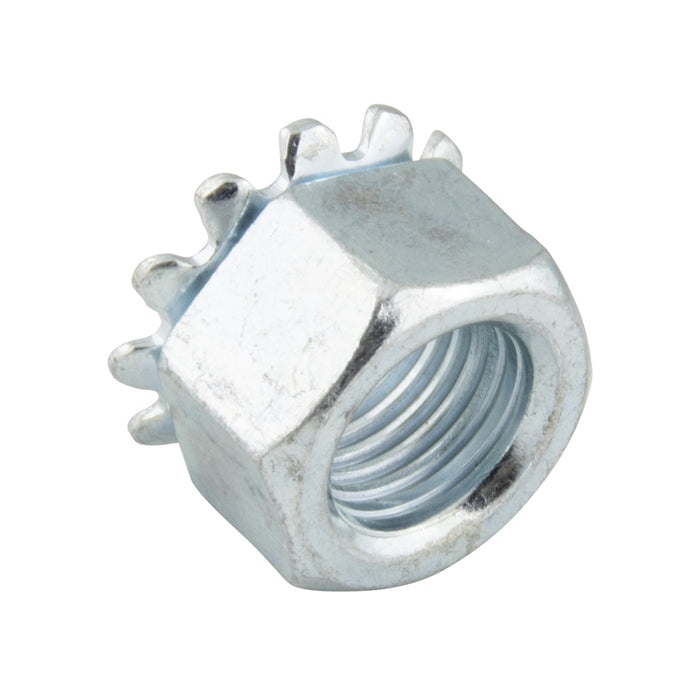 K-Lok Hex Nut W/External tooth Lockwasher 1/4"-20 UNC(7/16"AF x 15/64"O/A TH) Low Carbon Steel Trivalent Zinc Plated