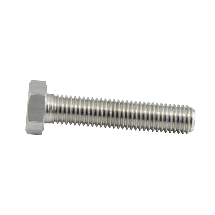 Hex Head Cap Screw DIN 933 M6 x 1.00 x 40mm LG, Full Thread Aluminum DIN 933/Alum M6X40