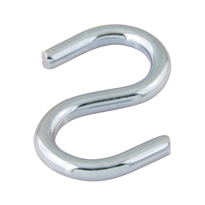 "S" Hook for Rubber Tie Down 4-1/2" O/A LGTH x 0.187" Wire DIA. Steel Zinc Plated