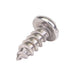 Tapping Screw, Round Head Slotted Drive, Type AB, #6 x 3/8" Length, Stainless Steel by Spaenaur Inc.