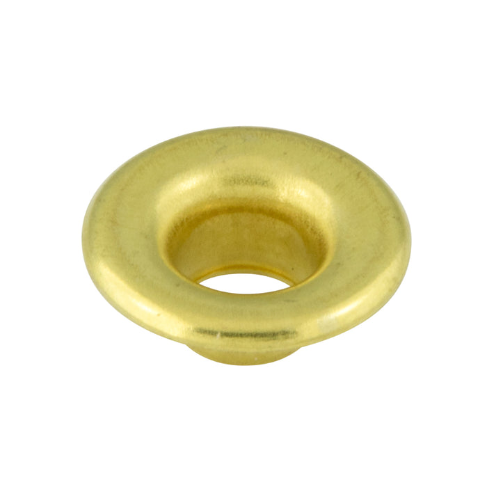 Œillet et rondelle en laiton, 144 pièces par paquet, diamètre du trou 1/4 po, taille n° 0, laiton brut (composants : n° 116-107 et n° 116-207)