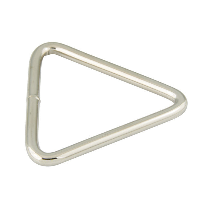 Welded Triangle Ring 1-1/2" IW x .135" Wire DIA Steel Nickel Plated by Spaenaur Inc.