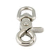 Mousqueton à gâchette, œillet pivotant ovale 5/8 po, longueur totale 2 3/8 po, ouverture 3/8 po, moulé sous pression en zinc, nickelé par Spaenaur Inc.