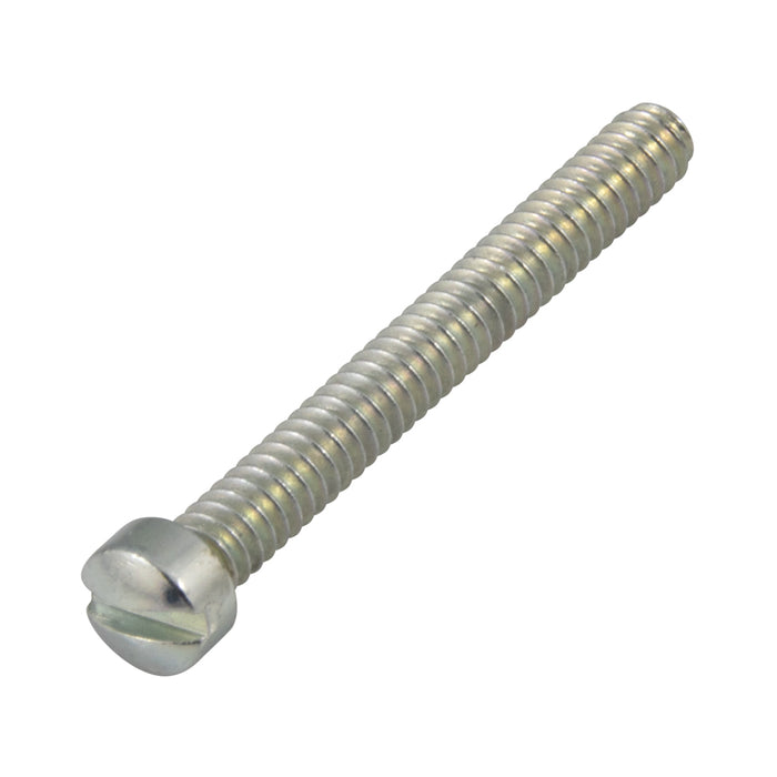 Machine Screw Fillister Slot Head #4-40 UNC x 3/16" LG Low Carbon Steel Zinc Chromate Plated, ANSI B18.6.3-1972