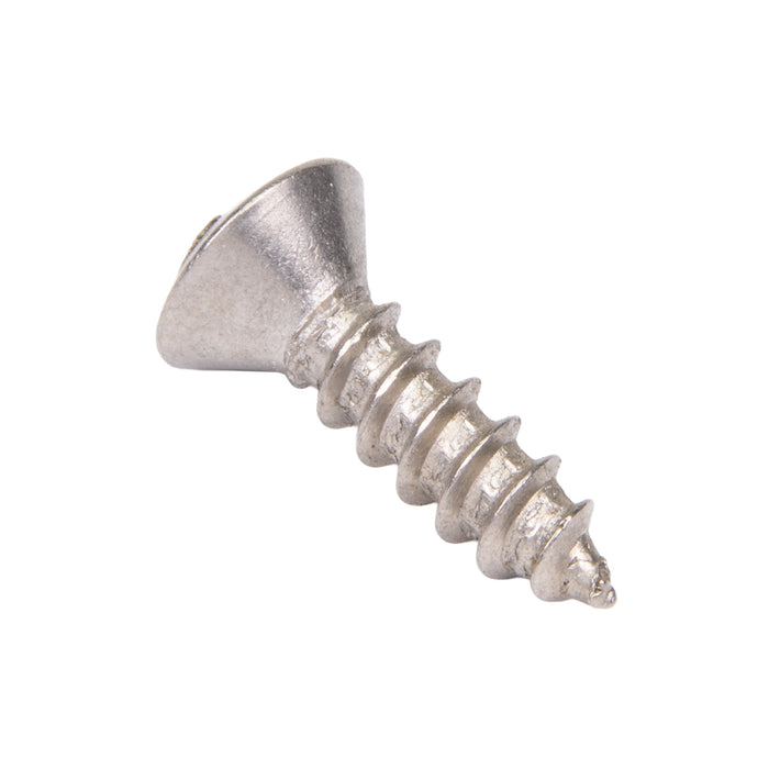 Tamper-Resistant Tapping Screw, Oval Head Spanner Drive, 6A/AB x 1-1/4" Length, Stainless Steel 18-8, Type A or Type AB