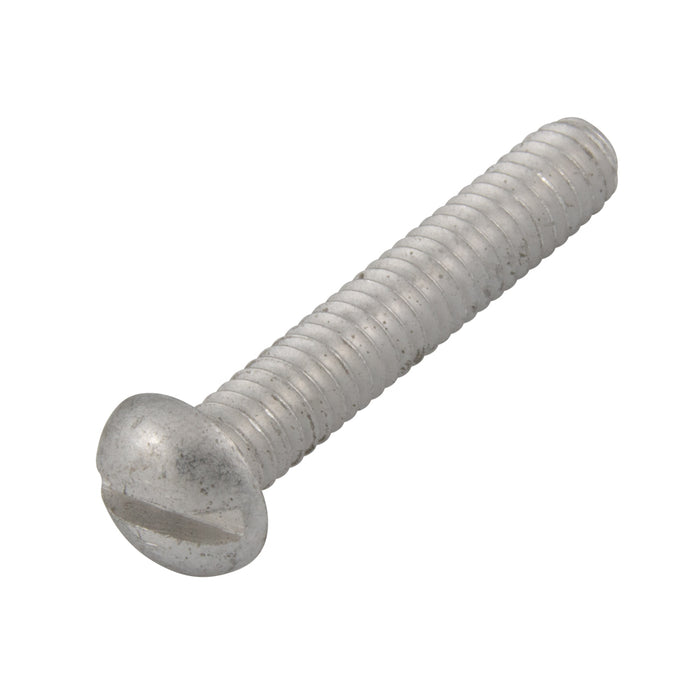 Machine Screw, Round Head, Slotted Drive, #6-32 UNC x 1/4" Length, Aluminum Natural by Spaenaur Inc.