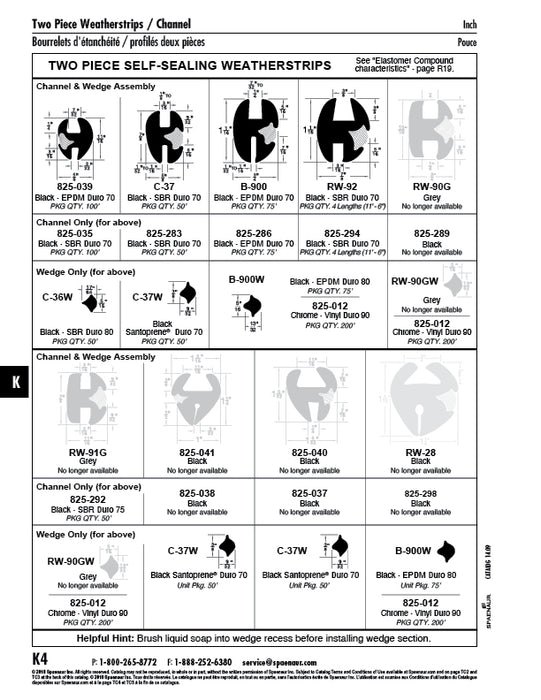 Chrome Vinyl Lock Strips, 200 Ft Vinyl, 90 Duro by Spaenaur Inc.