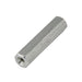 Hex Spacer, Threaded, Tap Is 3/8" From Each End & Not Continuous Thru Threaded #6-32 UNC, 1/4"A.F. x 1.500" LGTH Aluminum Alloy 2011T3 by Spaenaur Inc.