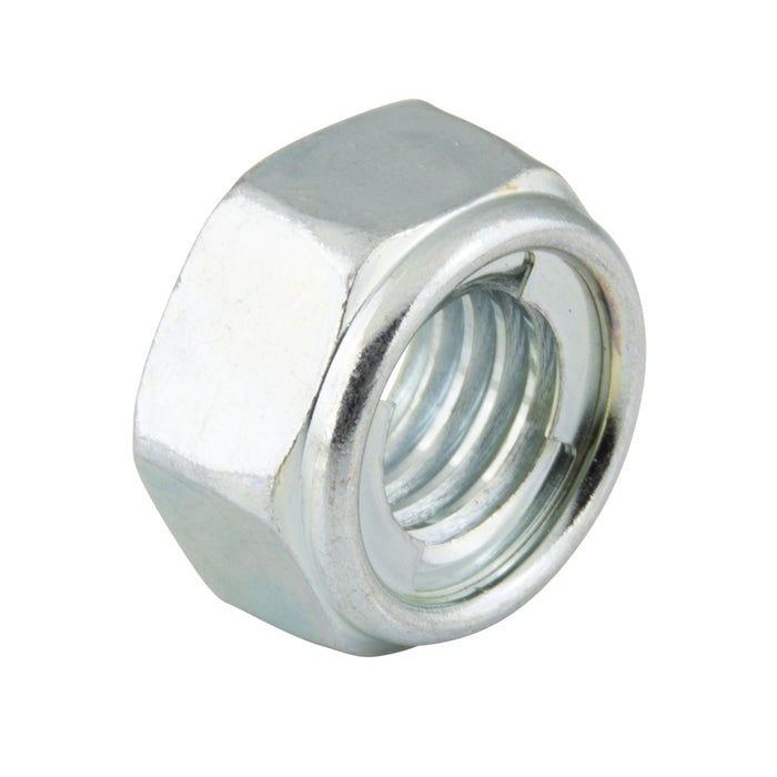 Écrou hexagonal « Fujilok », fini complet avec insert en acier inoxydable AISI-301 9/16 po - 12 UNC Acier à faible teneur en carbone Zinc PLTD. Chromate transparent par Spaenaur Inc.