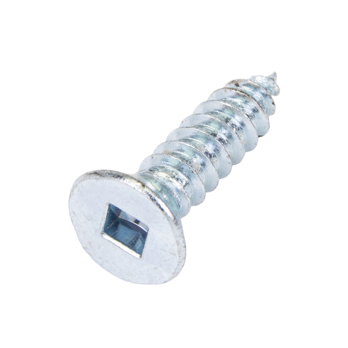Tapping Screw, Oval Head Square Socket Drive, Type AB, #6 x 1-1/2" Length, Low Carbon Steel Trivalent Zinc Plated by Spaenaur Inc.