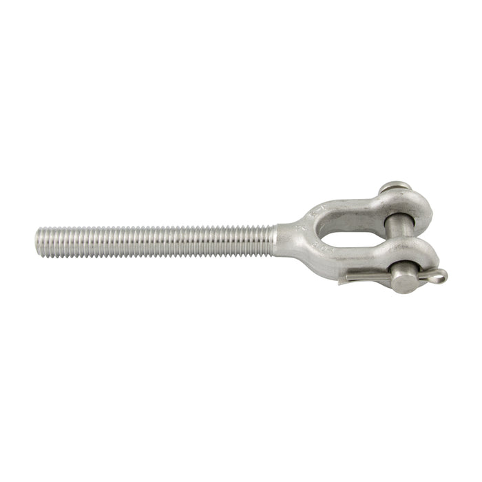 Raccord à tendeur à mâchoires 5/8"-11 UNC x longueur de tige 5" filetage à gauche en acier inoxydable 304 forgé par Spaenaur Inc.