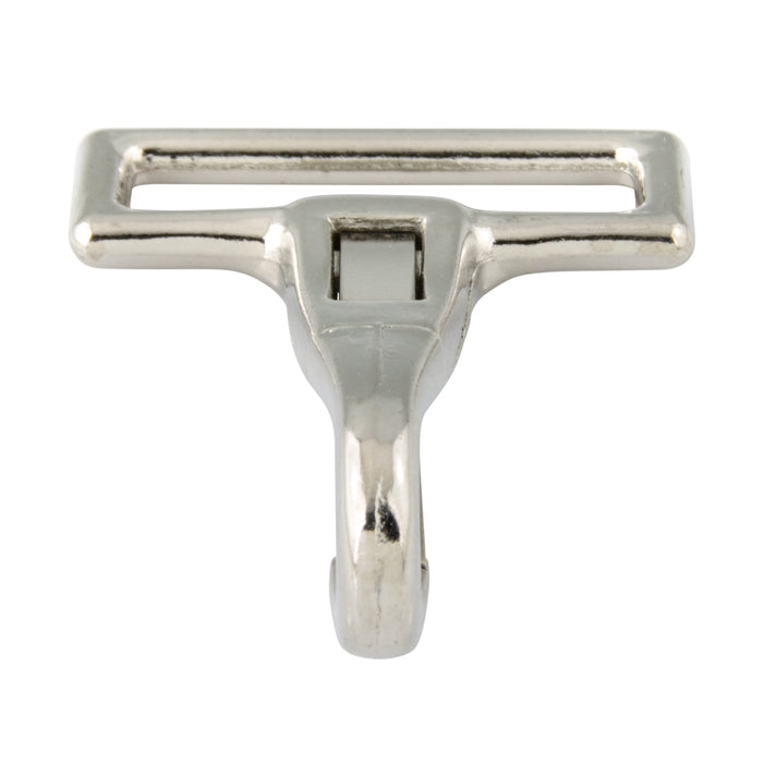 Attache à ressort, œillet à boucle 3/4 po, longueur totale 1 5/8 po, ouverture 0,177 po, fonte malléable nickelée par Spaenaur Inc.