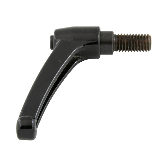 Indexed Clamping Lever, Male Thread 3.59" Length, 3/8"-16 x 1" Stud 3.21" Overall Height Zinc Diecast, Black