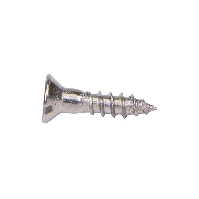 Wood Screw, Flat Head, Slotted, #8 x 1-1/4" Length, Stainless Steel, ASME/ANSI B18.6.1 by Spaenaur Inc.