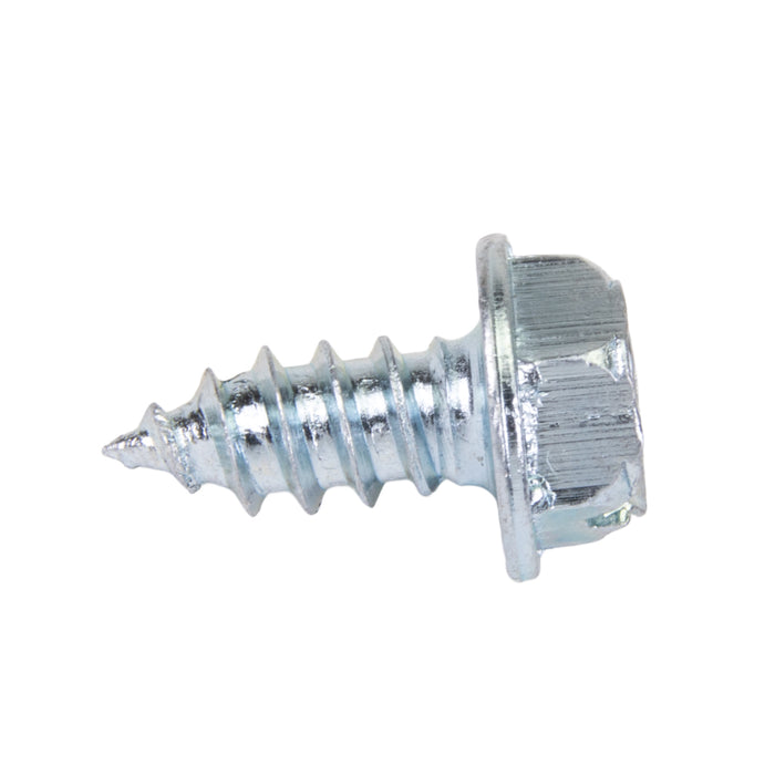 Tapping Screw, Indented Hex Washer Head Slotted Drive, Type AB, #8 x 3/4" Length, Low Carbon Steel Trivalent Zinc Plated by Spaenaur Inc.